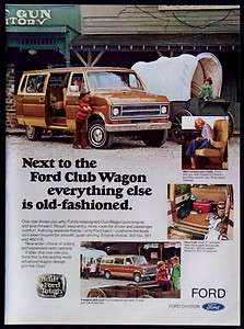 1977 Ford Club Wagon Built Ford Tough Magazine Ad  