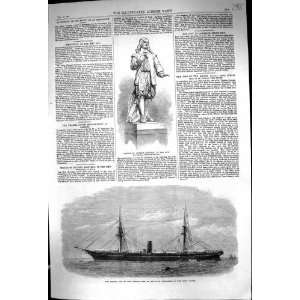 1867 Statue Andrew Marvell Kingston on hull Rhone Ship Hurricane West 