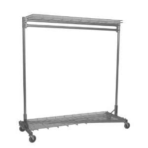  Heavy Duty 4ft Z Rack with Top and Bottom Shelf (Silver 