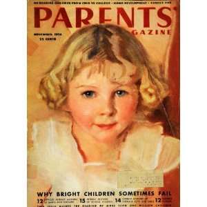  1936 Cover Parents Magazine Harrington Mann Girl Child 