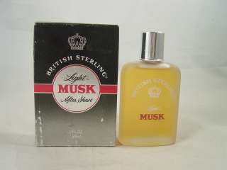   STERLING LIGHT MUSK AFTER SHAVE 2 OZ VERY RARE GREAT DEAL  