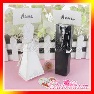 10 Tuxedo Dress Gown Wedding Place Card Gift Favor Box  