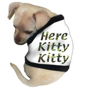   Kitty Dog Tank in White Size See Chart Below Small