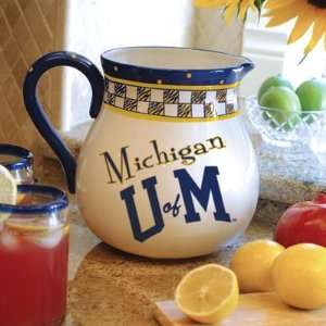NCAA University of Michigan Wolverines Ceramic Drink Pitcher 