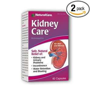 NaturalCare Homeopathic KidneyCare Capsules, 60 Count Bottles (Pack of 