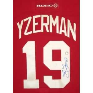 Steve Yzerman Autographed Authentic KOHO Red Wings Jersey:  
