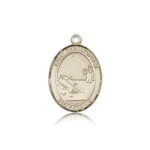  14kt Gold St. Saint Sebastian / Motorcycle Medal 1 x 3/4 