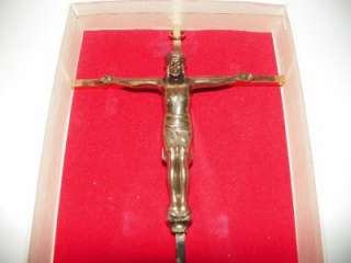 Vintage 10 Gold plated Crucifix Wall Cross  