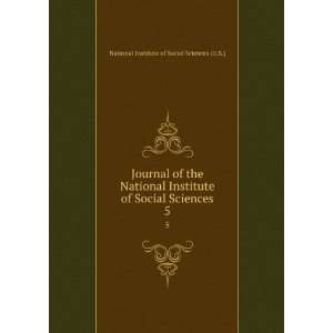 com Journal of the National Institute of Social Sciences. 5 National 