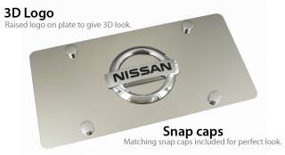 Nissan Chrome Logo Stainless Steel License Plate   New  