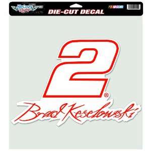 NASCAR Brad Keselowski 12 by12 Die Cut Decal:  Sports 