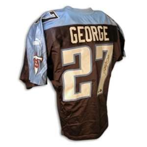    Eddie George Signed Puma Tennessee Titans Jersey