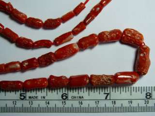 Genuine Precious Red Coral Beads Natural Color Real Coral 26.6 Grams 