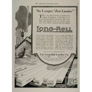  1919 Ad Long Bell Lumber Company Saw Mill Southern Pine 