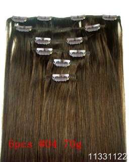6pcs Popular Colored Clip On In Hair Extension 20 70g  