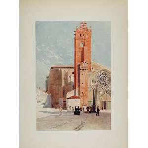  1905 Print Cathedral Saint St. Etienne Toulouse France 