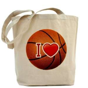  Tote Bag I Love Basketball 