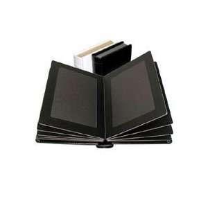  Pro Photo Album, White Leatherette Cover with Library Bound Black 