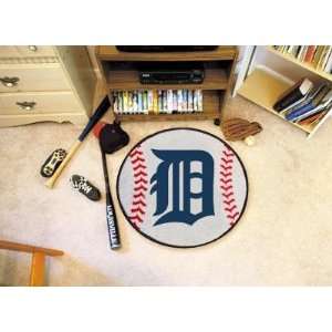  Detroit Tigers Baseball Shaped Area Rug Welcome/Door Mat 