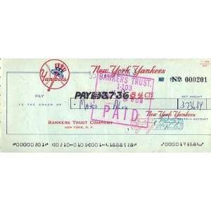   autographed Payroll Check   MLB Cut Signatures