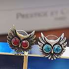 ER0134R Owl Head Stud Fashion Accessories Jewelry Earring