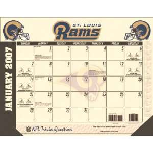 St. Louis Rams 22x17 Desk Calendar 2007 