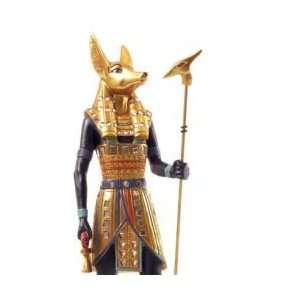  Egyptian Anubis Standing with Staff & Mirrored Tiles
