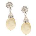 Tacori Bridal Evening Silver Pearl, White Topaz and Crystal Earrings 