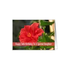  Red Floral 56th Birthday Card For Daughter Card Toys 