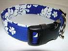 Charming Blue Hawaiian Hawaii Dog Collar Collars Medium
