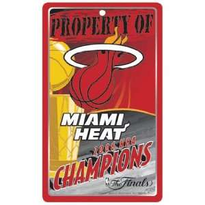  NBA Miami Heat 2006 Champions Reserved Parking Sign 
