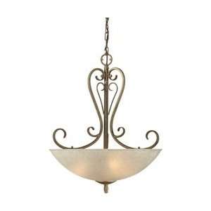  Forte 2391 04 17 Bowl Pendant, Chestnut Finish with Mica 