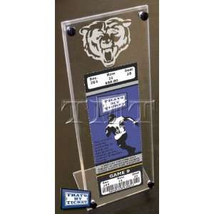  Chicago Bears Engraved Ticket Stand