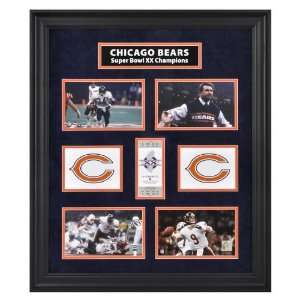  Chicago Bears Framed Ticket Collage   Super Bowl, Limited 