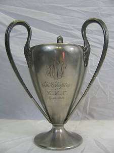 1902 Tri Handle Reed & Barton Pewter trophy Excellent  