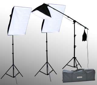 Photography Video Light Softbox Lighting Boom Stand Kit  