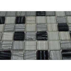  Terrene Zodiac Blend 1X1 1/4 Sheet Glass Tiles Squares 