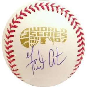Garrett Atkins Autographed 2007 World Series Baseball:  