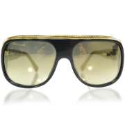 LOUIS VUITTON Millionaire Sunglasses Black w Gold Plated Lenses LE