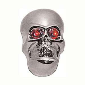 Skull City Skull Fuel Valve Lever Cover Red Eyes For Harley Davidson 