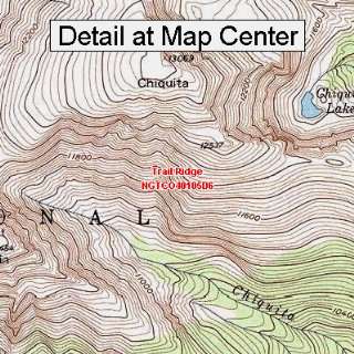 USGS Topographic Quadrangle Map   Trail Ridge, Colorado (Folded 