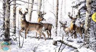 Cross Stitch Kit Snowy Woodland Winter Deer Buck Family  