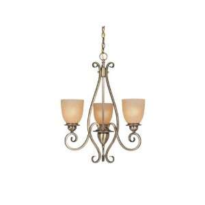   Mont Blanc Tuscan Three Light Up Lighting Chandelier from the Mont