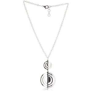   Luce Chain And Circle Pattern Pendant Necklace, 17.5 Jewelry