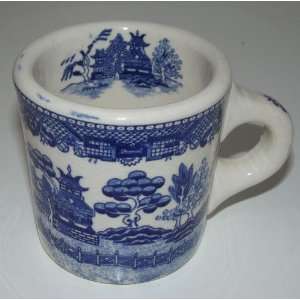  Vintage Blue Willow Coffee Mug 