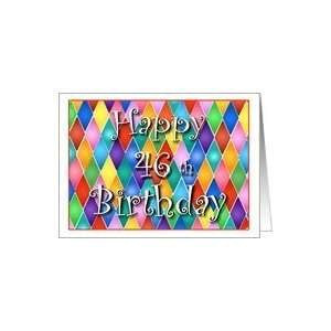 46 Years Old Colorful Birthday Cards Card : Toys & Games : 