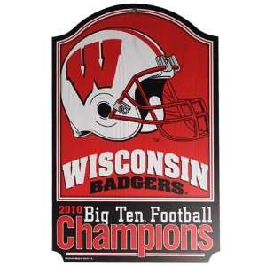  Wisconsin Badgers 11 x 17 2010 Big Ten Champions 