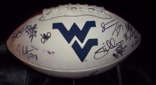 2008 West Virginia WVU Mountaineers team signed football  CERTIFICATE 