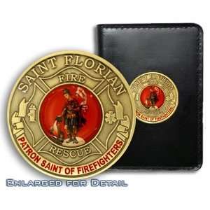  Deluxe Challenge Medallion Credential Case   Saint Florian 