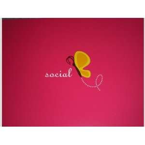  Set of 8 Social Butterfly Note Cards w/ Envelopes Office 